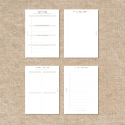 Flatlay Pregnancy Checklist Insert Pages2