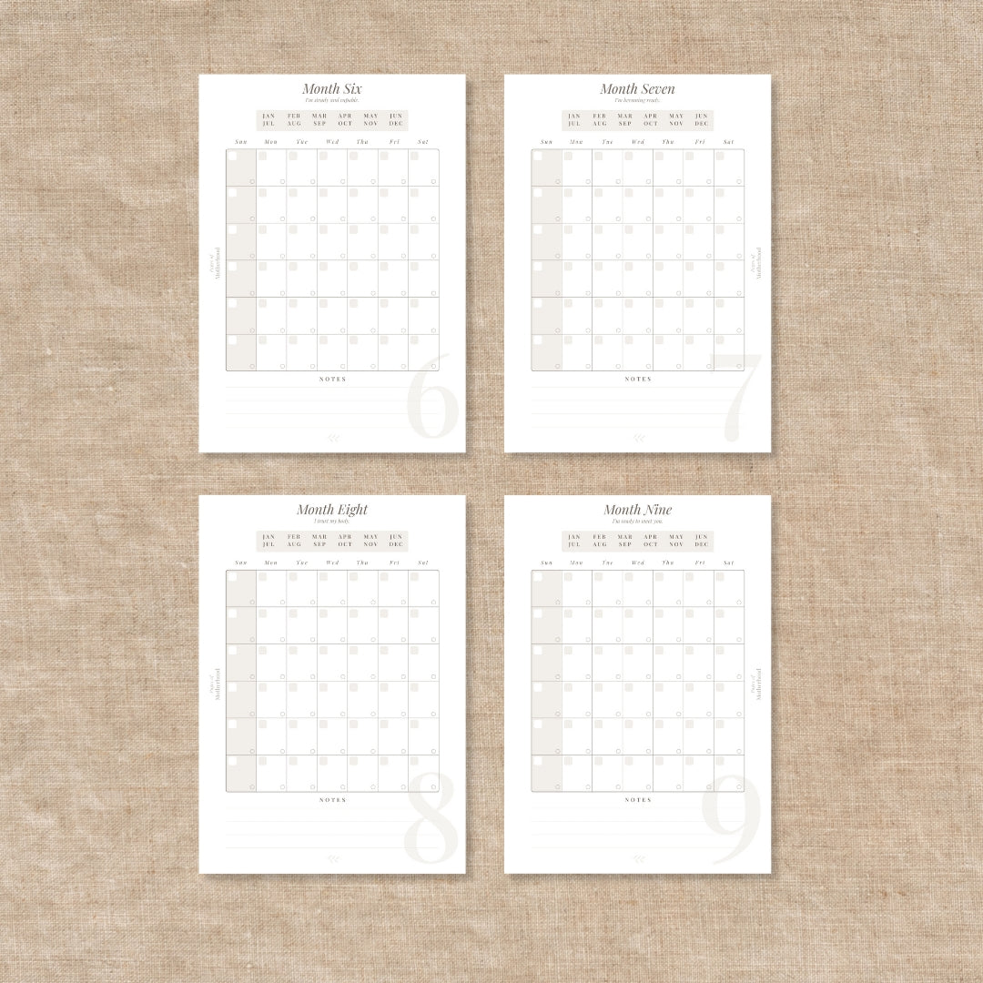 flatlay montly layout inserts pages2